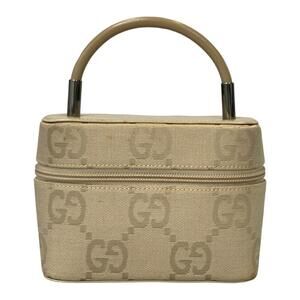 Gucci Vanity Bag GG Pattern Beige Cream